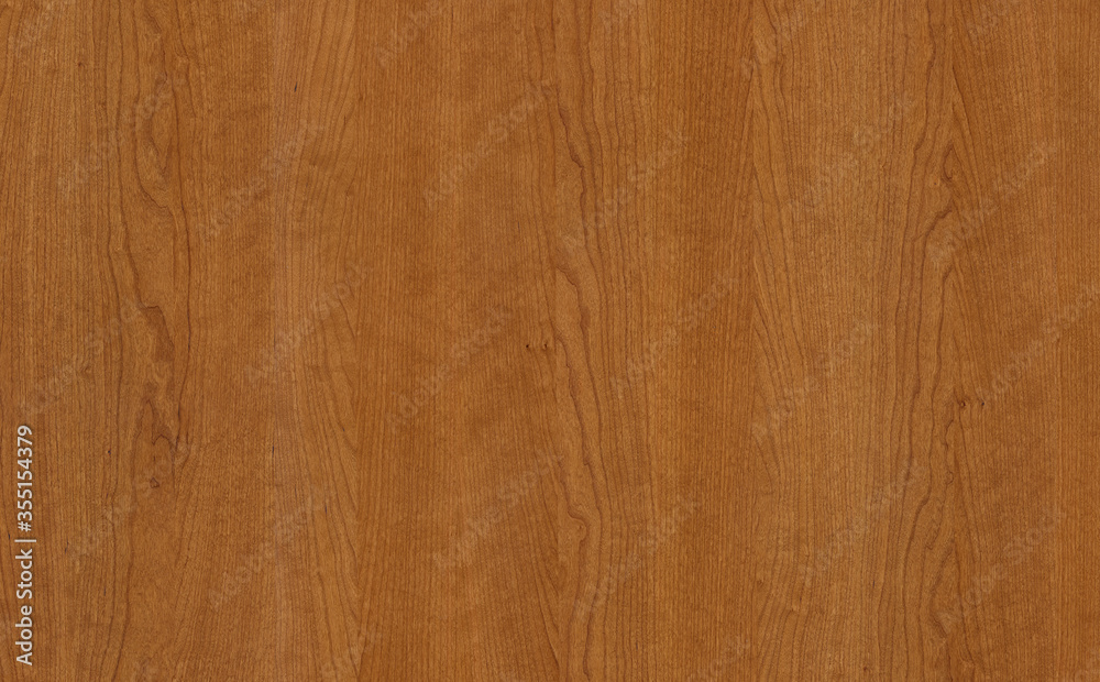 Cherry-tree veneer, natural wood texture for the manufacture of