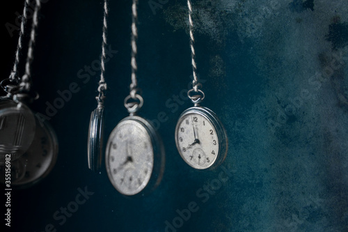 Time, watch, clock, vintage background photo