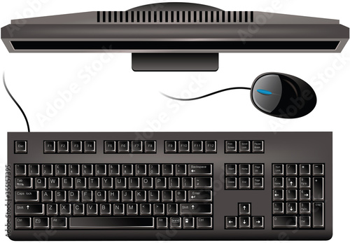 Computer keyboard from above