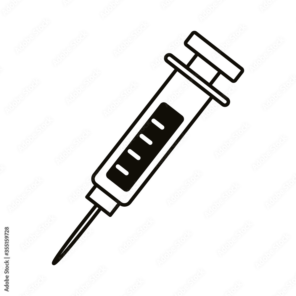 vaccine syringe line style icon vaccine syringe line style icon