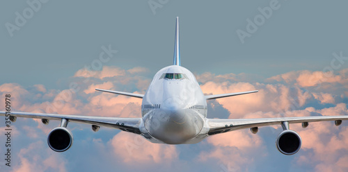 Принти на полотні Large passenger airplane in the sky - Travel by airtransport