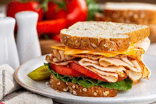 Turkey Sandwich on Whole Grain Bread