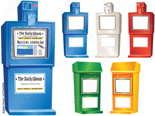 Newspaper vending stands