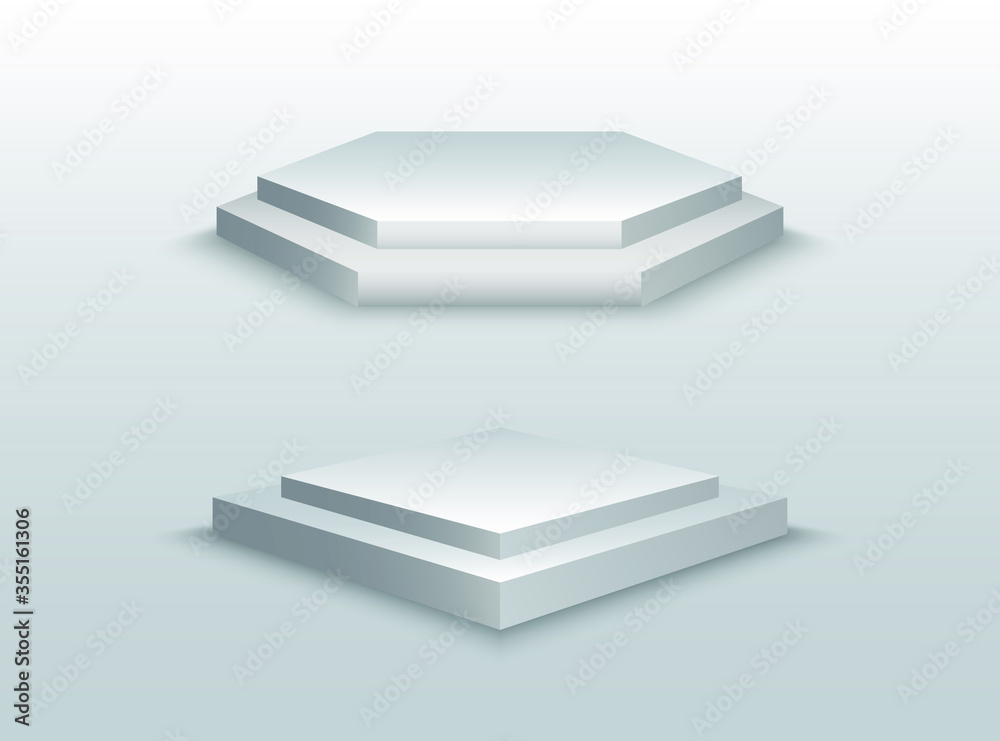 Winner podium. 3d podium, pedestal or platform on transparent background. Vector illustration EPS10 Winner podium. 3d podium, pedestal or platform on transparent background. Vector illustration EPS10