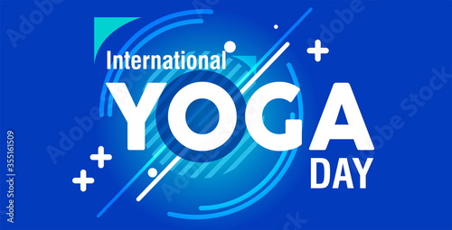 21 june International yoga day web banner EPS10 vector.Meditation Practice Yoga Colorful Fitness Concept. Vector illustration
