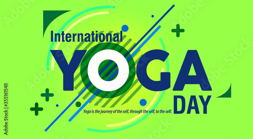 21 june International yoga day web banner EPS10 vector.Meditation Practice Yoga Colorful Fitness Concept. Vector illustration
