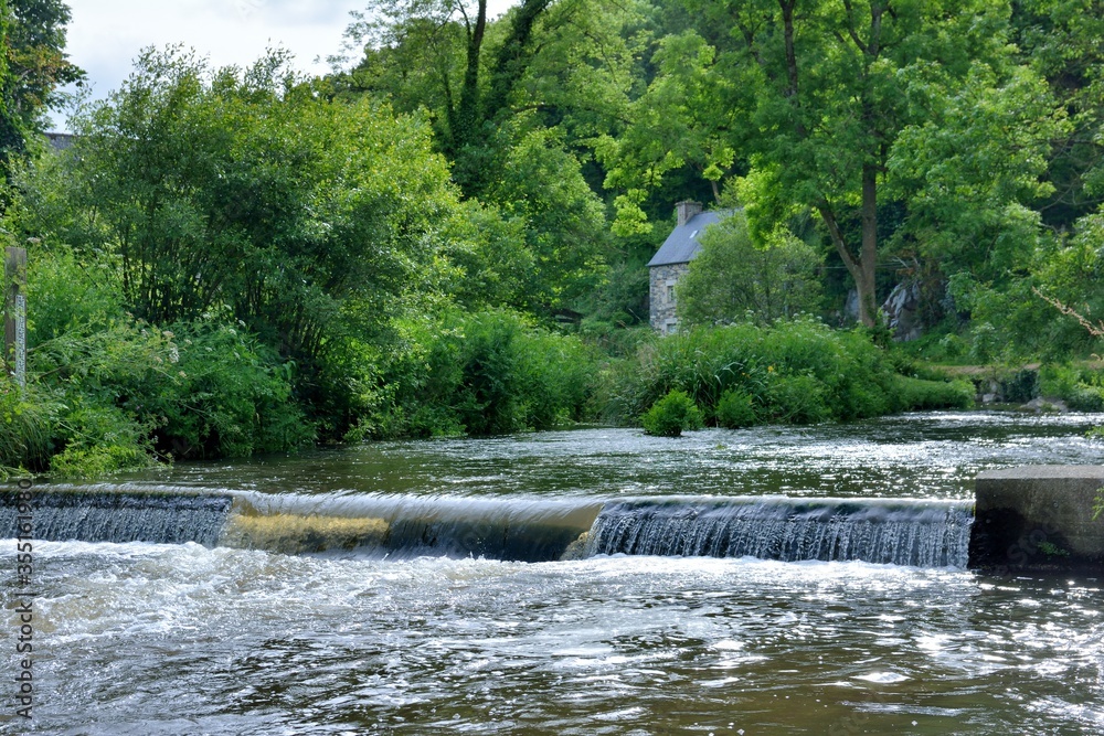 Waterfall on the Guindy river in Brittany. France Waterfall on the Guindy river in Brittany. France