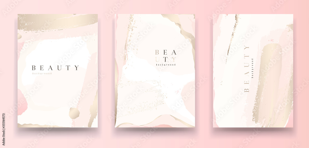 Universal artistic cards templates. Pastel rose and pink brush strokes. Modern fashionable design. Good for cover, invitation, placard, brochure, poster, card, flyer and other. Universal artistic cards templates. Pastel rose and pink brush strokes. Modern fashionable design. Good for cover, invitation, placard, brochure, poster, card, flyer and other.