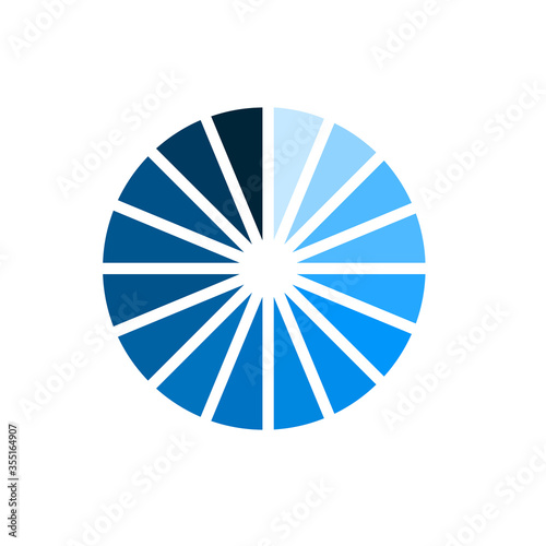 Circle loader. Wait load spinning circle preloader website template interface buffering waiting gif upload download, uploading indicator vector icon