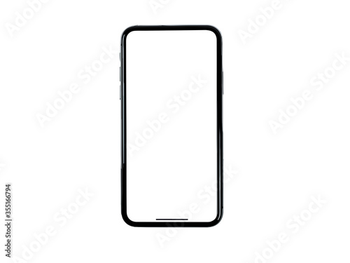 Realistic iPhone Mobile Phone 3D Mockup Template Vector