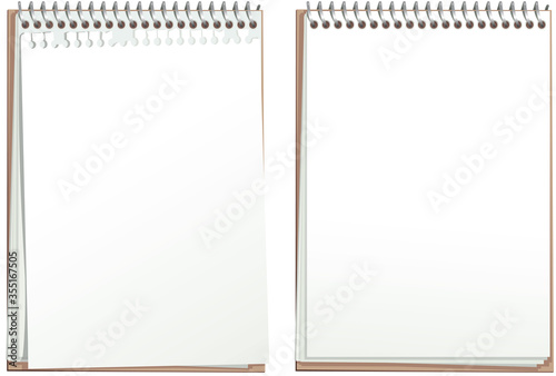 Blank paper notepads