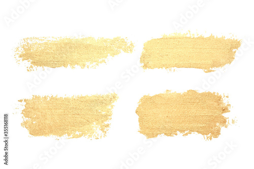 Set of different gold smears