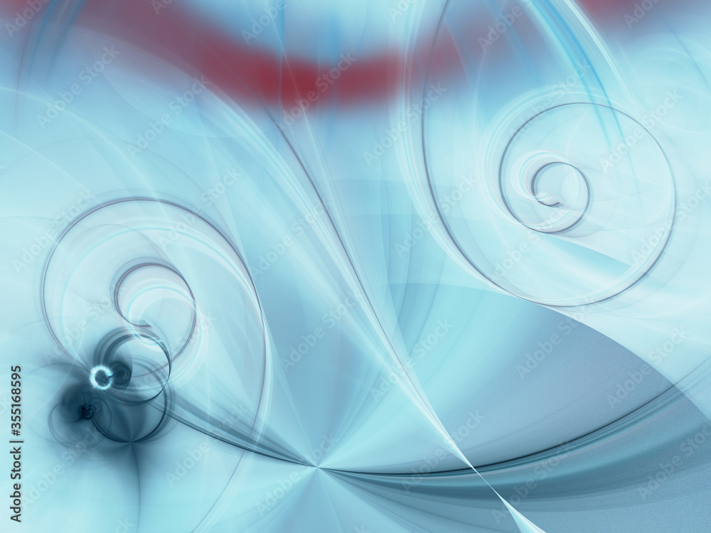 Obraz premium blue abstract fractal background 3d rendering illustration