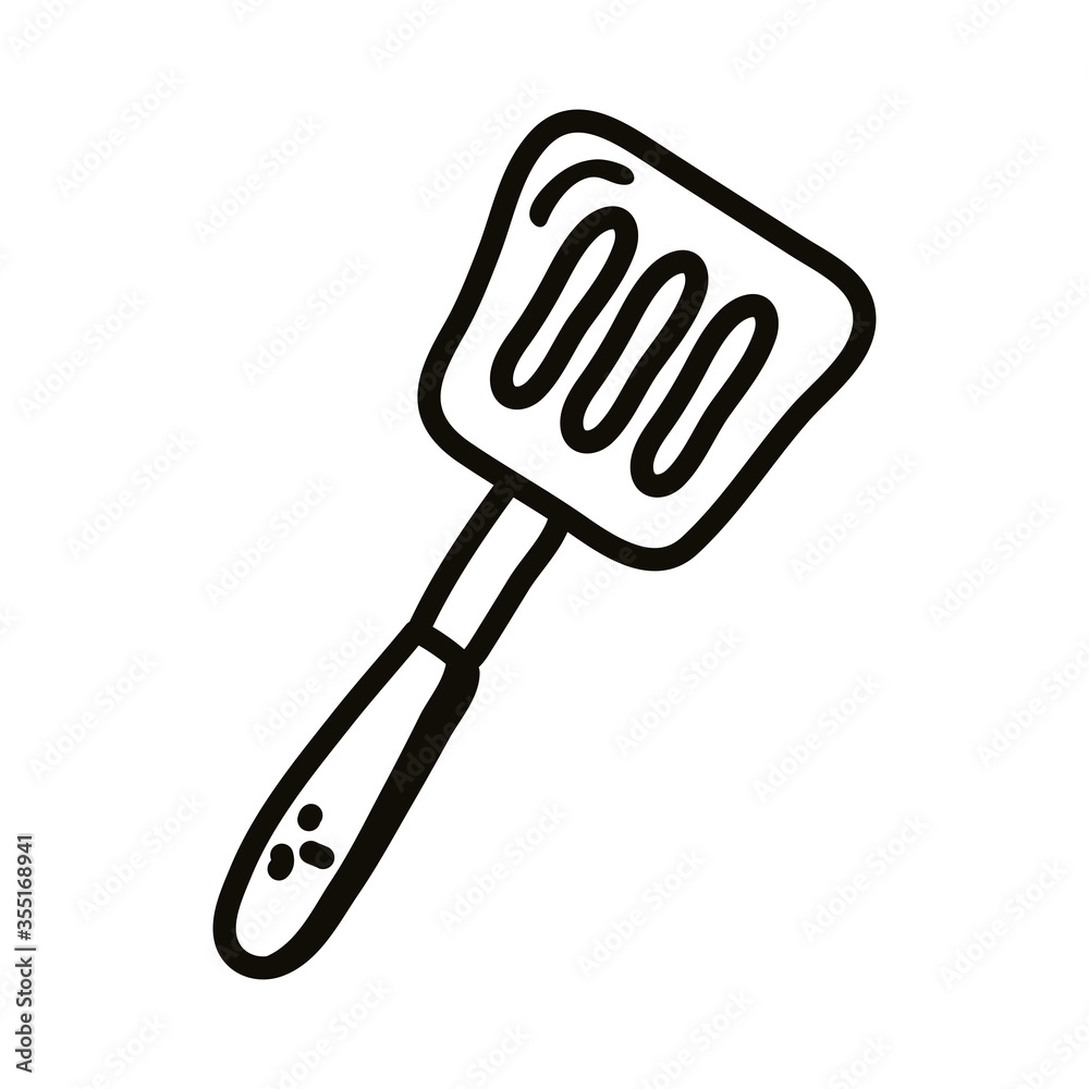 kitchen spatula line style icon vector design kitchen spatula line style icon vector design