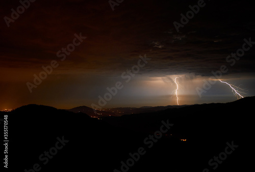 Lightning and clouds. Natural phenomenon was taken at Pokut Plateau, Karadeniz / Black Sea region / highlands of Turkey   © yalcins