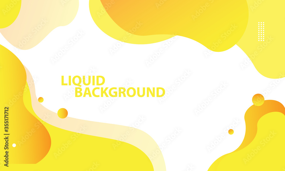 Liquid color background design. Orange elements with fluid gradient. Dynamic shapes composition. Cool background design for posters. Vector illustration