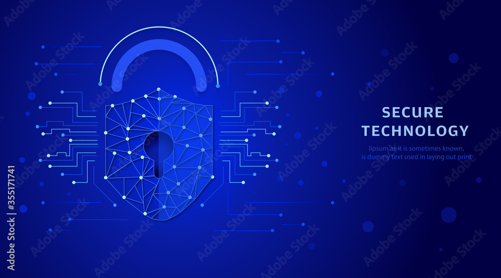 Technology security digital background