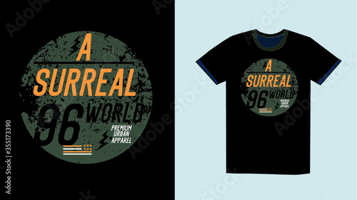 a surreal world,t-shirt design fashion vector