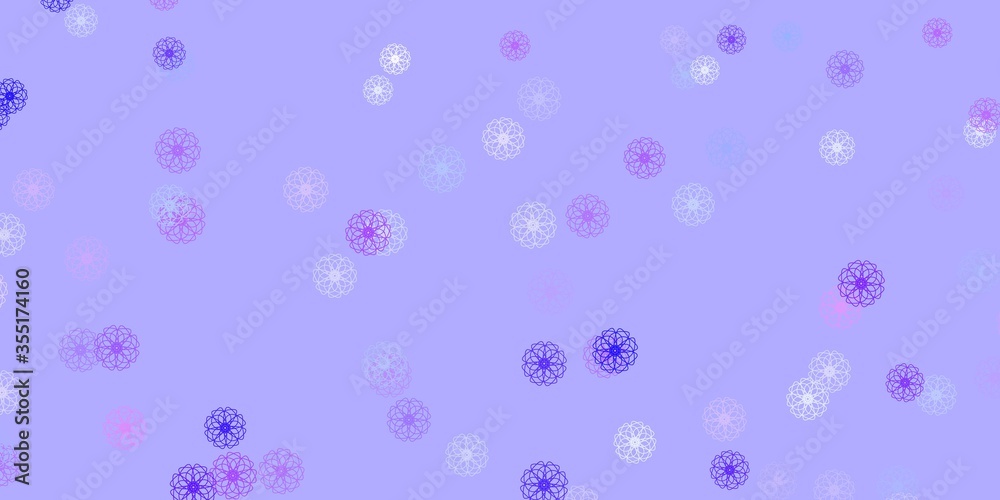 Light Purple vector natural layout with flowers.