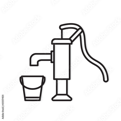 pump water well icon- vector illustration