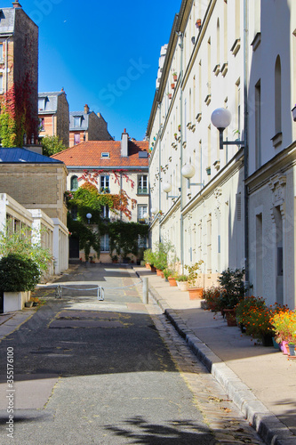 street in the old town of paris france