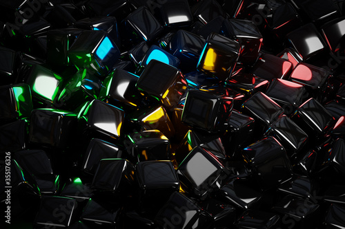 Abstract Elegant Cube Background, 3D Rendering.3d abstract background
