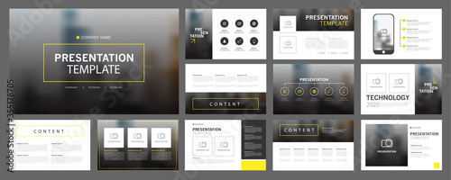 Business presentation templates set. use in presentation, flyer and leaflet, corporate report, marketing, advertising, annual report, banner, annual report brochure, company profile.