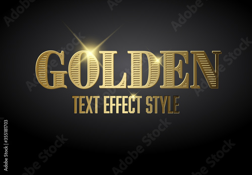 Golden text effect template