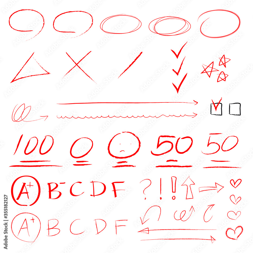 symbols and arrows for marking symbols and arrows for marking