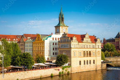 The Smetana Museum (Muzeum Bedricha Smetany) and Prague cityscape. Czech Republic