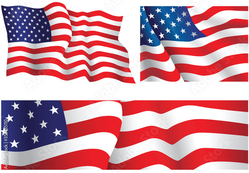USA flags