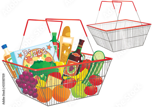 Wire shopping baskets