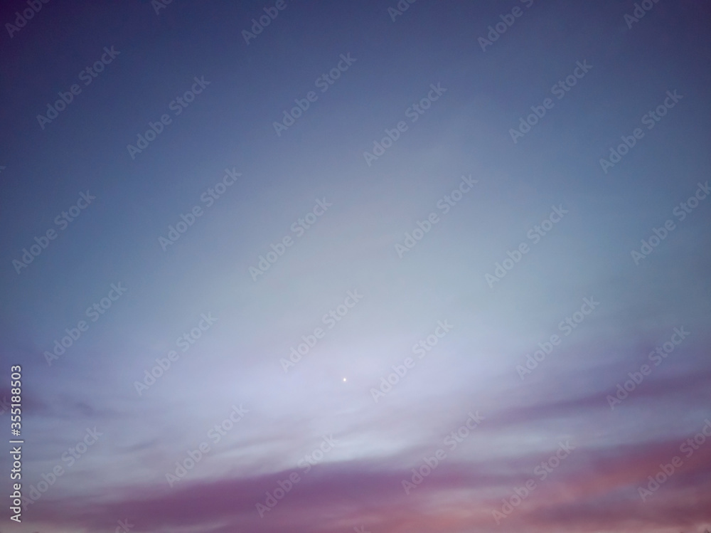 Fototapeta premium blue and purple sunset sky with clouds