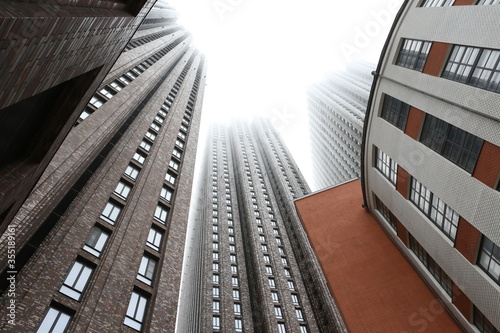 New buildings in housing residential complex 