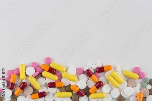 Many different types of medicine and drugs