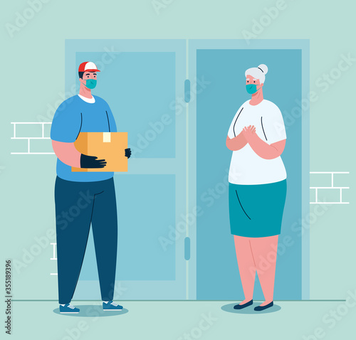 safe contactless delivery to home to prevent the spread of coronavirus 2019 ncov