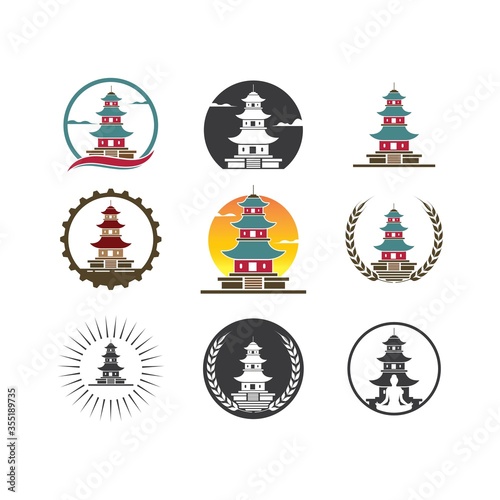 pagoda icon vector illustration