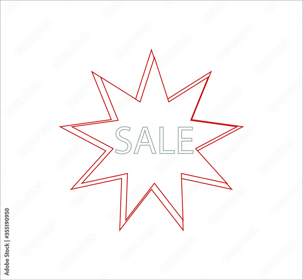 Obraz premium Set of sale labels, template. Blank labels, discount and price on paper. Special offer. Vintage. Vector illustration.