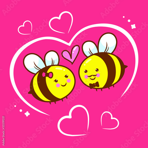 Couple of bees in love