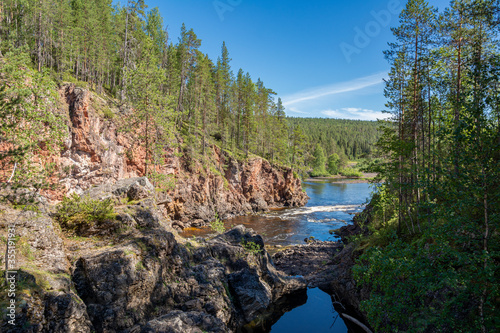 View of Kiutakongas Rapids  Oulanka National Park  Kuusamo  Finland