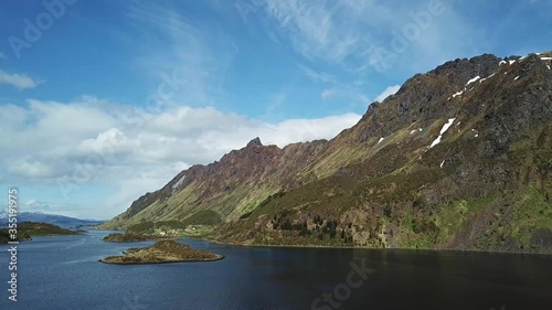 Wallpaper Mural Aerial summer sea panorama view of norway mountains, lofoten, vacation concept Torontodigital.ca