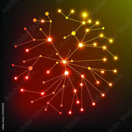 Abstract light background red and yellow glow