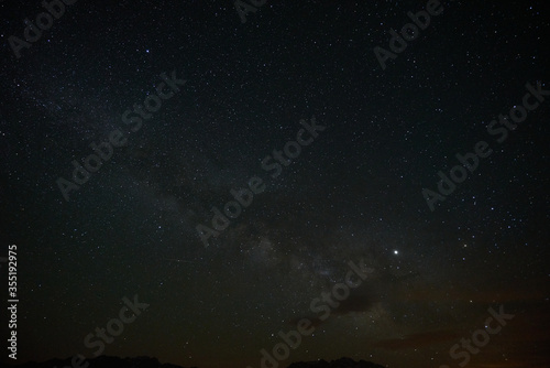 Milky way and stars. Astrophotography shot was taken at Gito Plateau  Rize  highlands of Karadeniz   Black Sea region of Turkey  