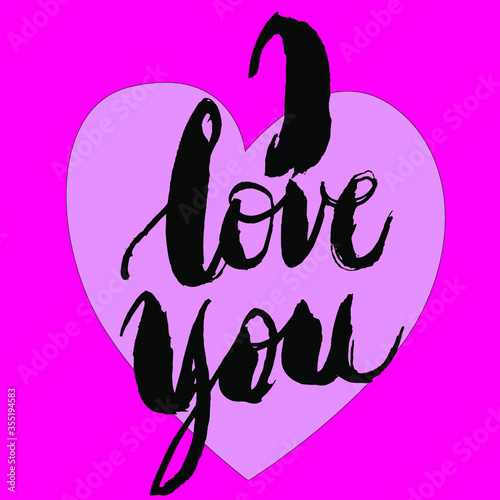 i love you , lettering quotes vector