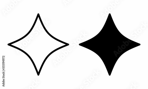 4 point star icons