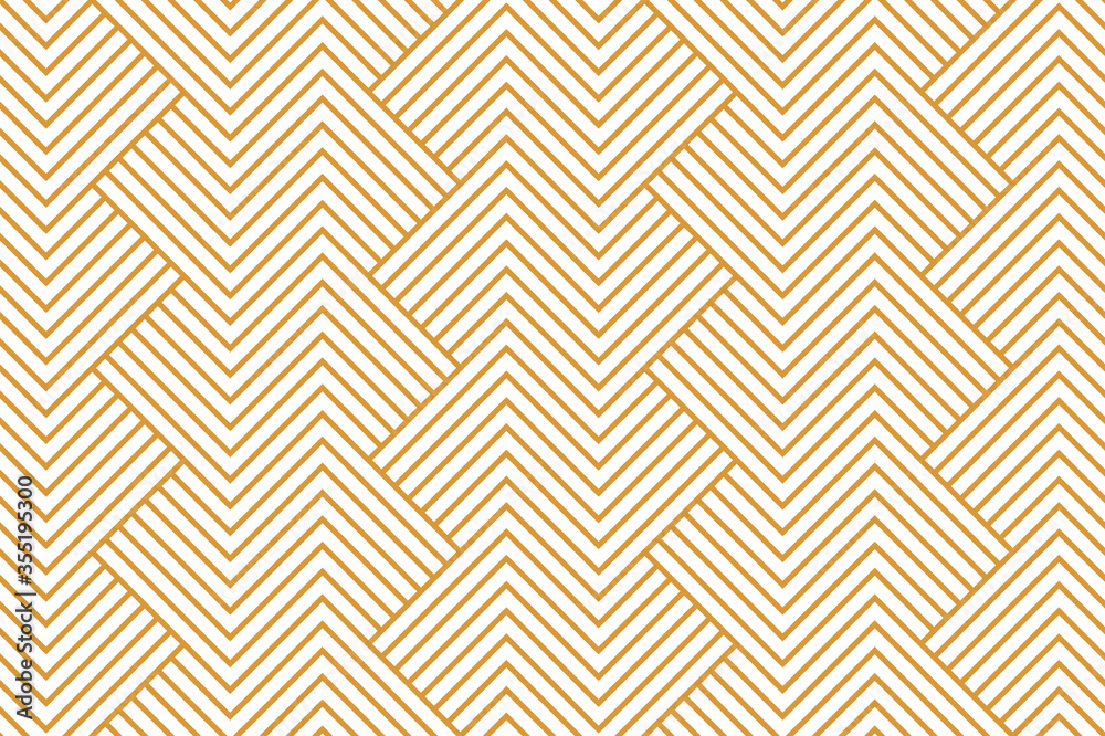 Abstract geometric pattern with stripes, lines. Seamless vector background. White and gold ornament. Simple lattice graphic design