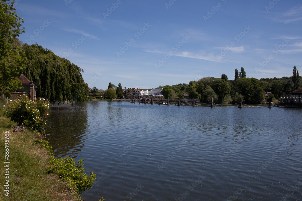 Views along the Thames at Marlow, Buckinghamshire in the United Kingdom