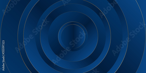Blue background with abstract circle spiral modern element for banner  presentation design and flyer