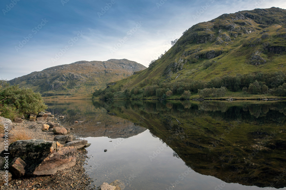 Loch Eilt perfect reflections on a still calm day Loch Eilt perfect reflections on a still calm day