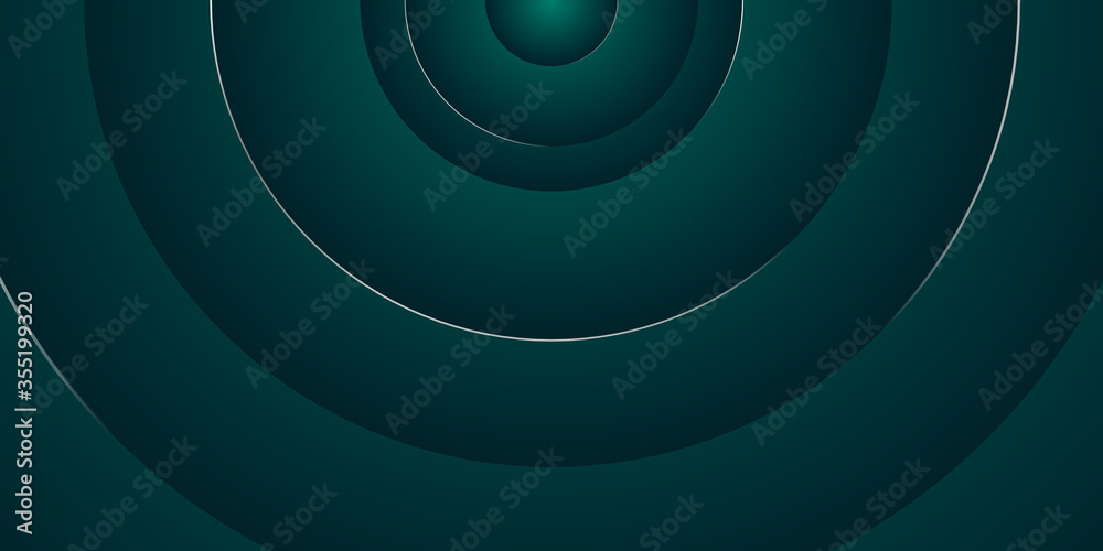Modern 3D green circle background for presentation design. Vector illustration design for presentation, banner, cover, web, flyer, card, poster, wallpaper, texture, slide, magazine, and powerpoint.